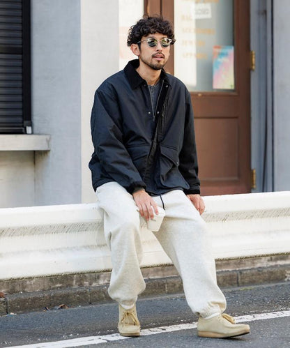 燈芯絨拼接棉尼龍夾克