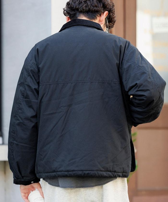 燈芯絨拼接棉尼龍夾克