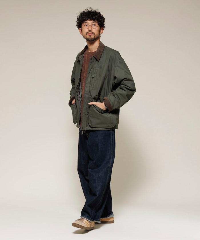 燈芯絨拼接棉尼龍夾克