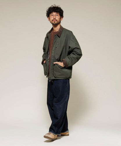 燈芯絨拼接棉尼龍夾克