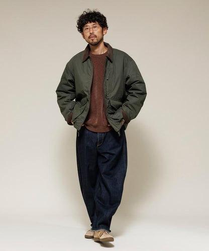 燈芯絨拼接棉尼龍夾克