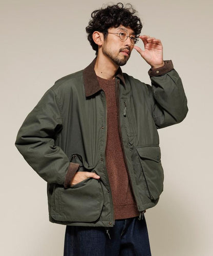 燈芯絨拼接棉尼龍夾克