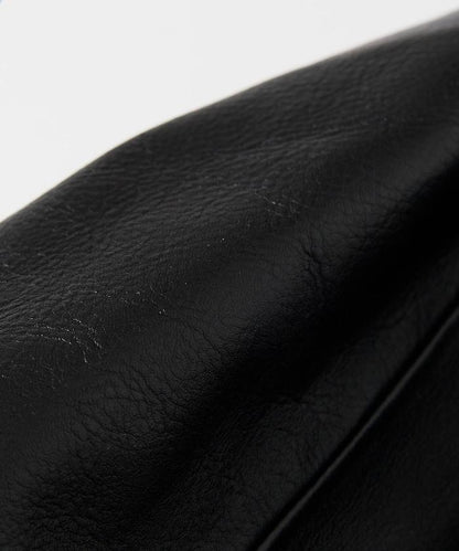 防潑水牛皮束口單肩包