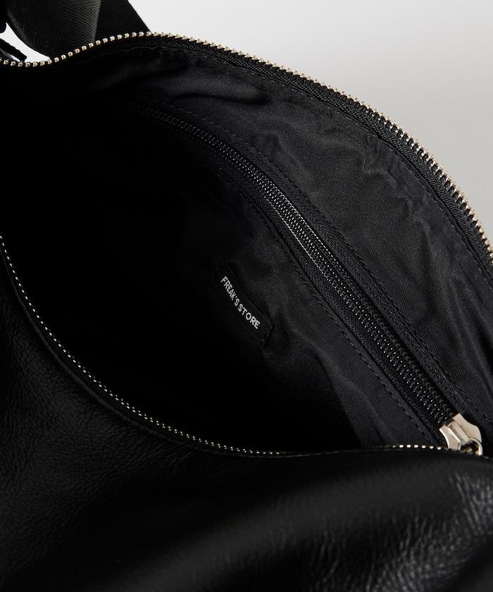 防潑水牛皮束口單肩包