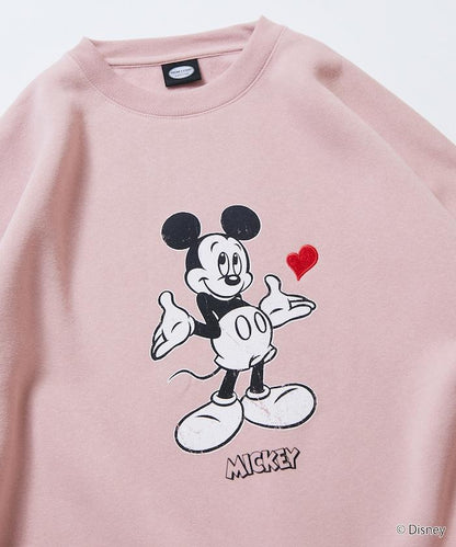 DISNEY/《迪士尼》 米老鼠/特別款 圓領印花衛衣/愛心