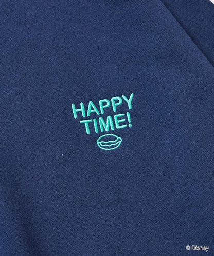 DISNEY 《迪士尼》 米老鼠/特別款寬鬆版型背部印花圓領衛衣/HAPPY TIME