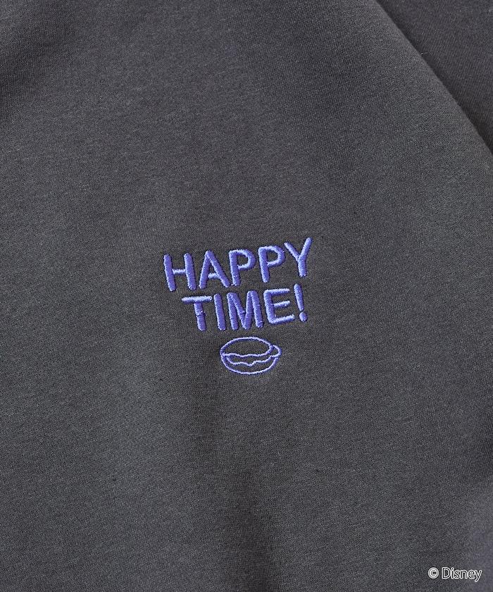 DISNEY 《迪士尼》 米老鼠/特別款寬鬆版型背部印花圓領衛衣/HAPPY TIME
