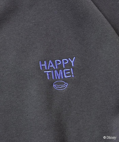 DISNEY 《迪士尼》 米老鼠/特別款寬鬆版型背部印花圓領衛衣/HAPPY TIME