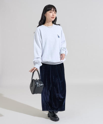 條紋天鵝絨半身裙