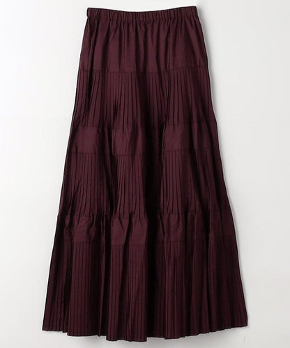 塔夫綢百褶層疊半身裙