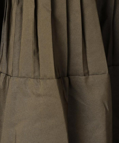 塔夫綢百褶層疊半身裙