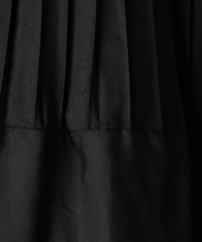 塔夫綢百褶層疊半身裙