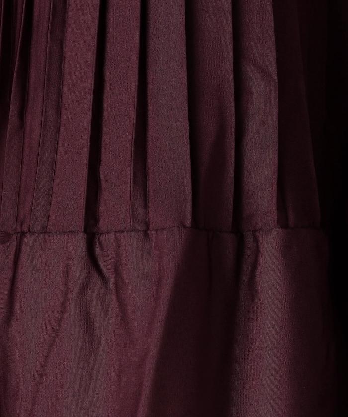 塔夫綢百褶層疊半身裙