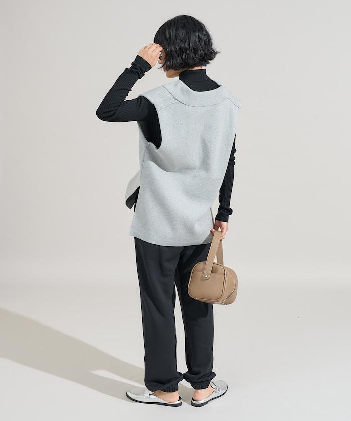 可機洗衛衣風針織開領馬甲可搭配套裝