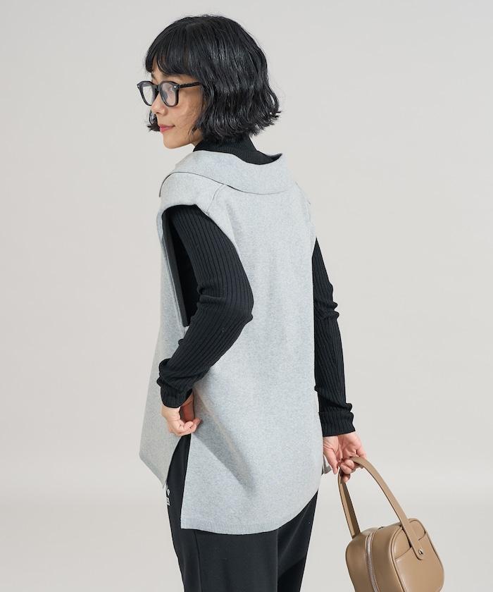 可機洗衛衣風針織開領馬甲可搭配套裝