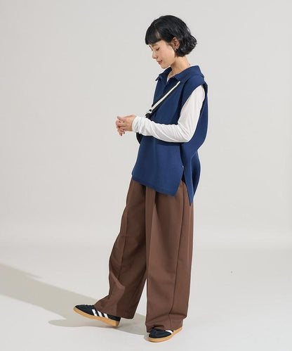 可機洗衛衣風針織開領馬甲可搭配套裝