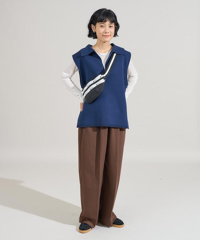 可機洗衛衣風針織開領馬甲可搭配套裝