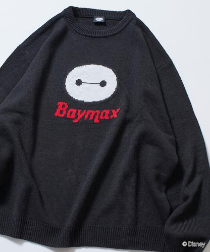 BAYMAX / 大白 特別款 寬鬆版型 提花 圓領針織衫