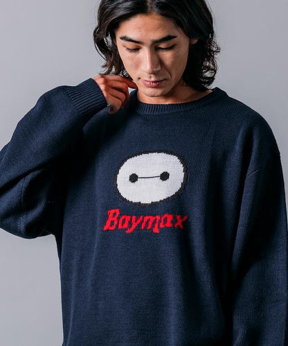 BAYMAX / 大白 特別款 寬鬆版型 提花 圓領針織衫