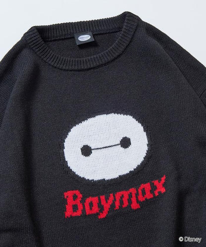 BAYMAX / 大白 特別款 寬鬆版型 提花 圓領針織衫