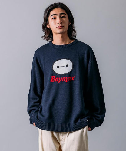 BAYMAX / 大白 特別款 寬鬆版型 提花 圓領針織衫