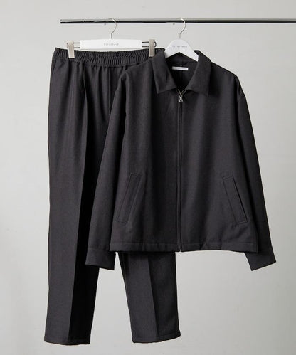 羊毛感套裝 / 寬鬆夾克 / 寬鬆休閒褲