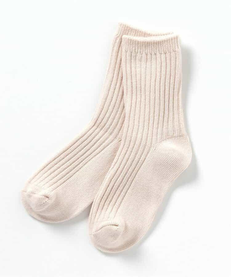 3P裝A款自然色羅紋襪