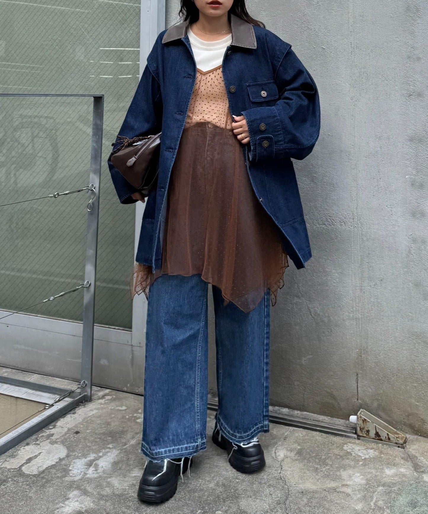 波點網紗吊帶背心連衣裙