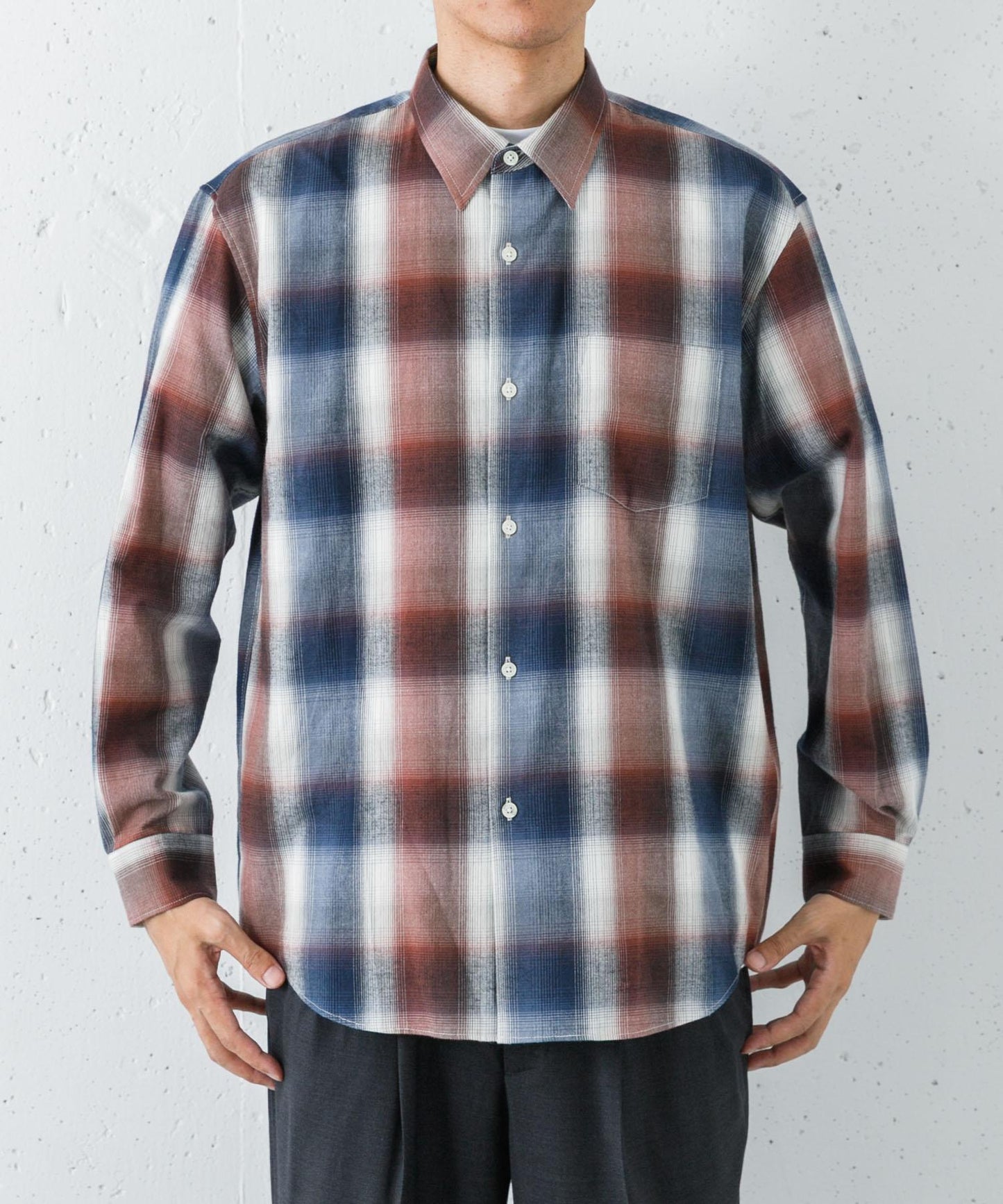 『聯名』OUTDOOR EXCHANGE×URBAN RESEARCH 長毛格紋襯衫