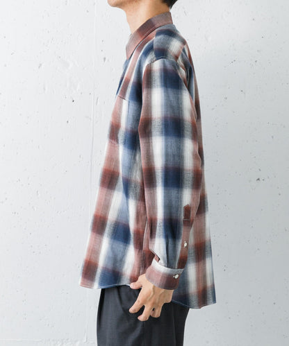 『聯名』OUTDOOR EXCHANGE×URBAN RESEARCH 長毛格紋襯衫