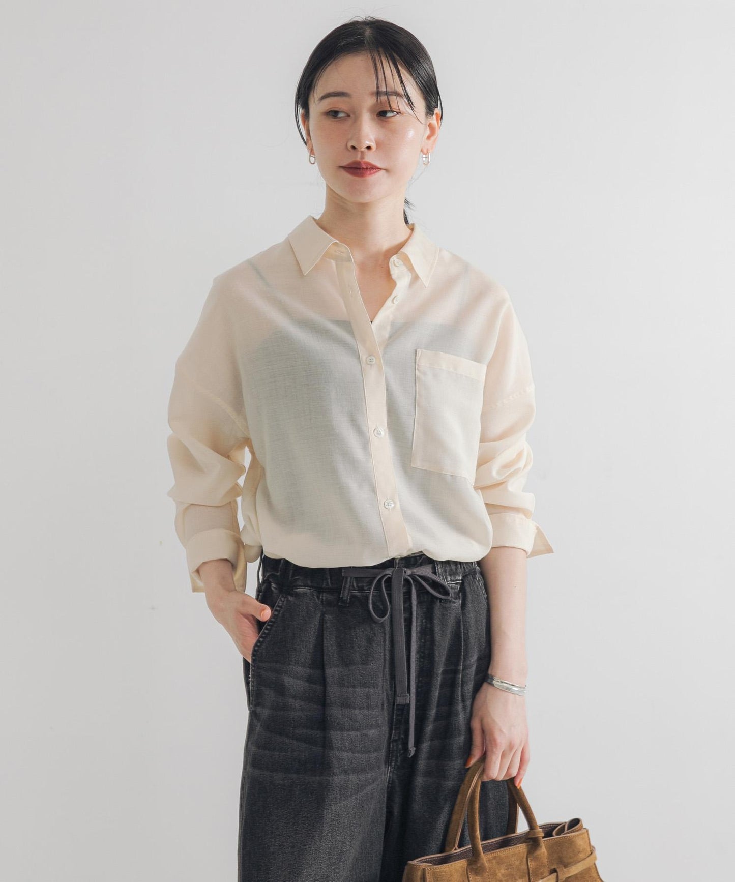 薄紗羊毛常規領襯衫