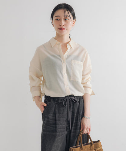 薄紗羊毛常規領襯衫