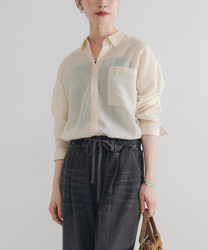薄紗羊毛常規領襯衫