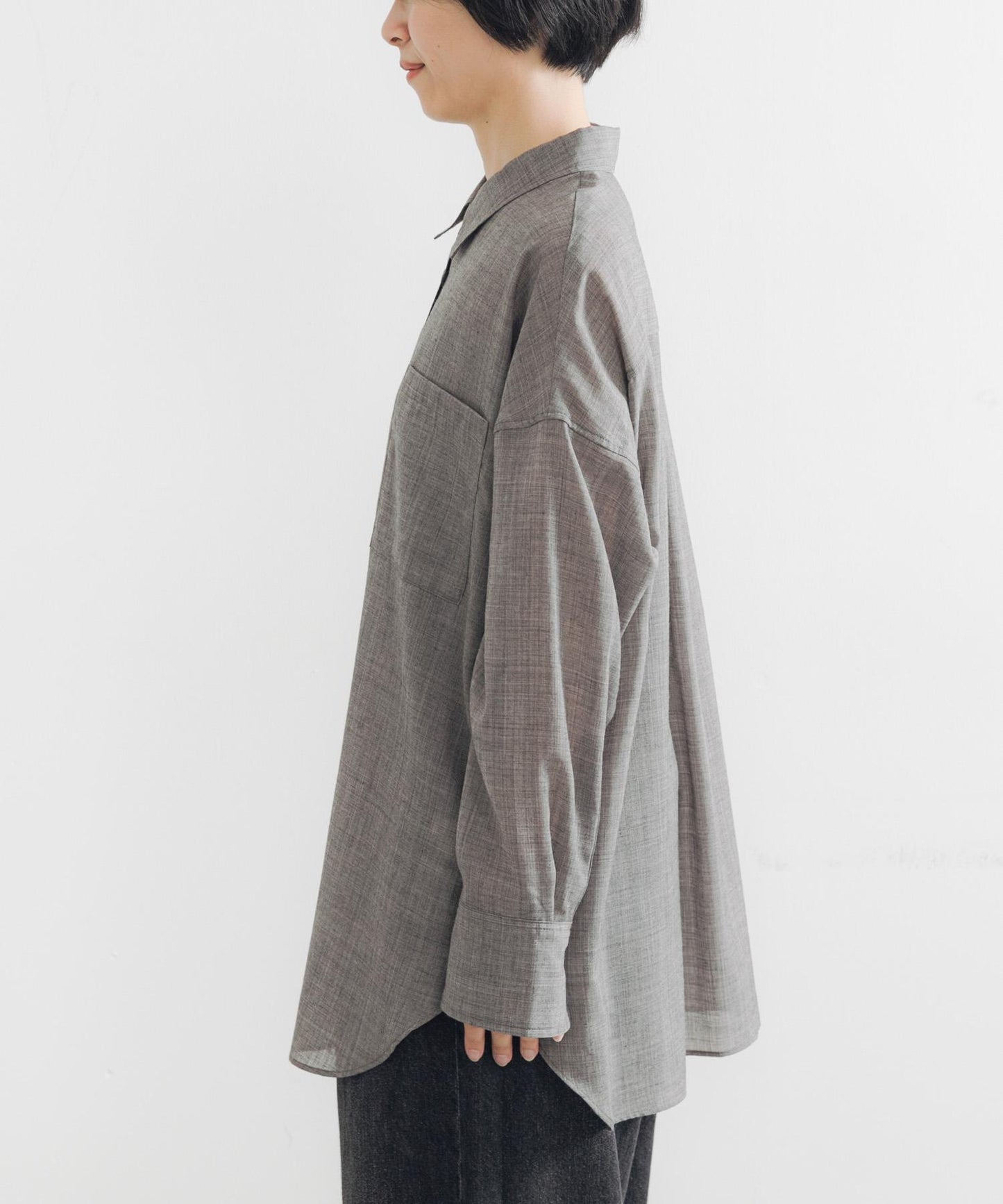 薄紗羊毛常規領襯衫