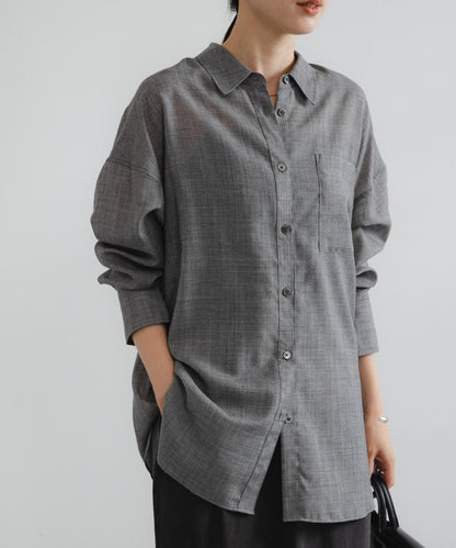薄紗羊毛常規領襯衫