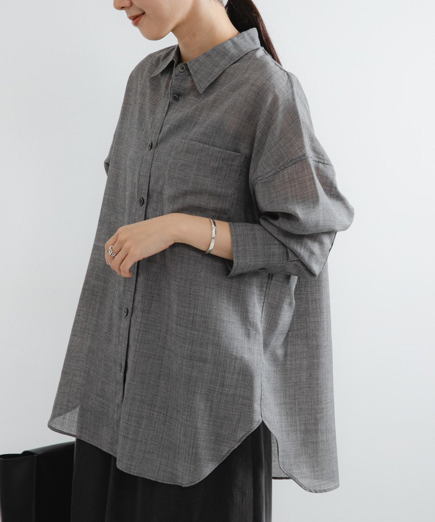 薄紗羊毛常規領襯衫