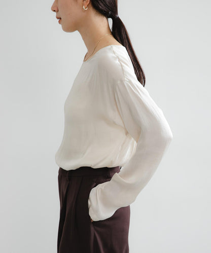 復古緞面T恤襯衫