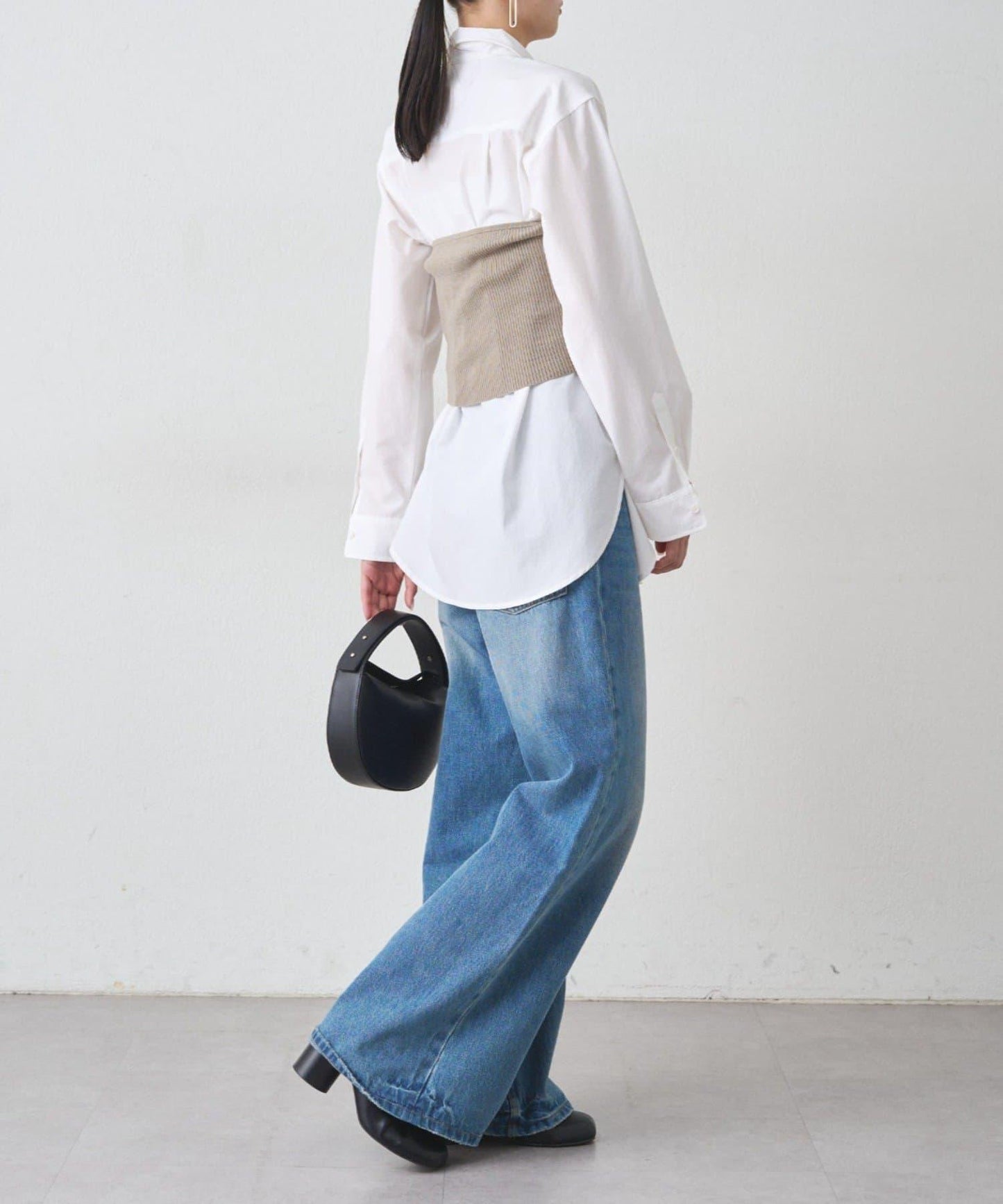 【Loungedress】襯衫+針織背心套裝