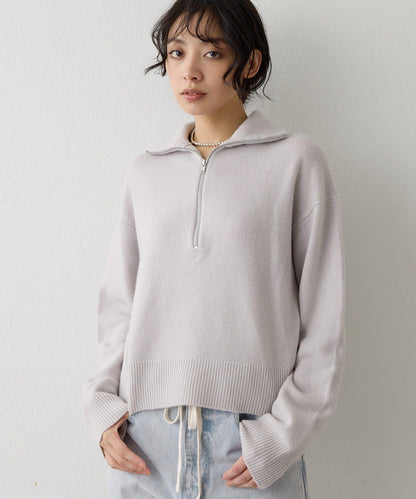 W/Ca 拉鍊針織套頭衫