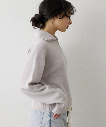 W/Ca 拉鍊針織套頭衫