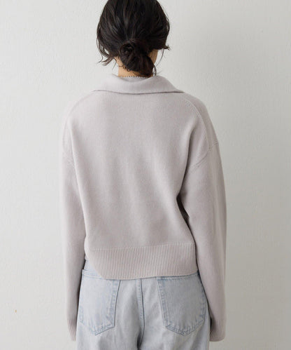 W/Ca 拉鍊針織套頭衫