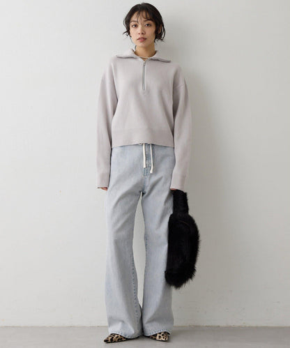 W/Ca 拉鍊針織套頭衫