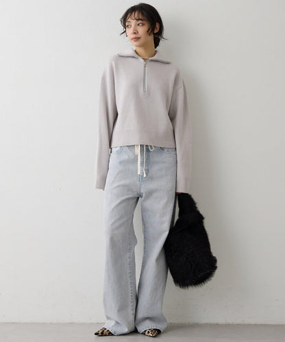 W/Ca 拉鍊針織套頭衫