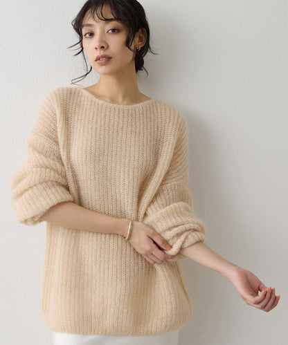 亮片毛線針織套頭衫