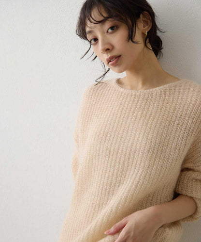 亮片毛線針織套頭衫