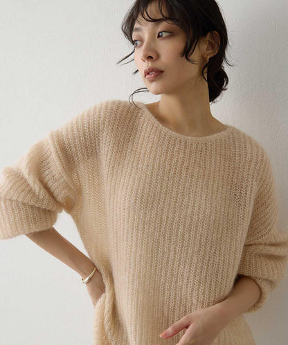 亮片毛線針織套頭衫