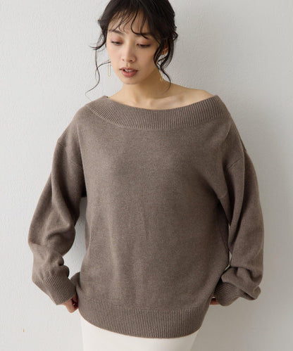 W/Ca一字肩套頭衫