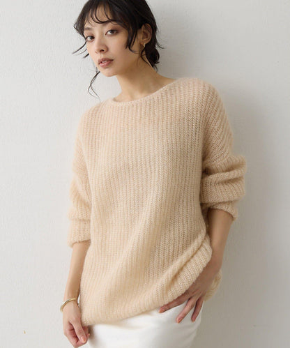 亮片毛線針織套頭衫