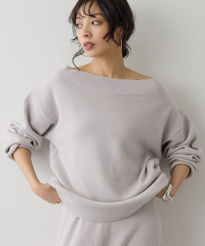 W/Ca一字肩套頭衫