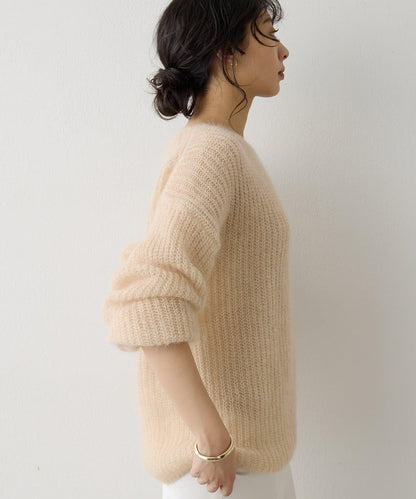 亮片毛線針織套頭衫